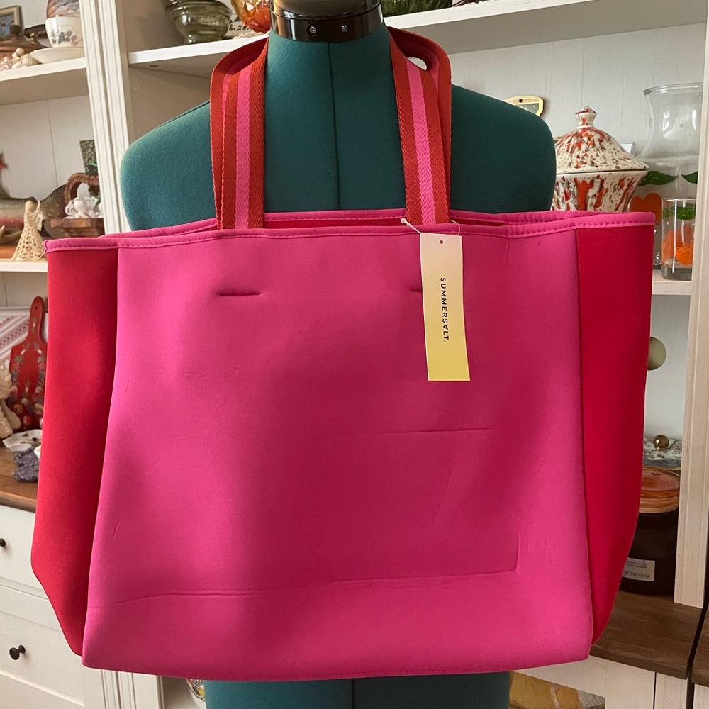Summersalt Pink + Red Tote NWT